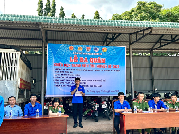 Lễ ra quân Chiến dịch Thanh niên tình nguyện hè năm 2023 trên địa bàn thị trấn Ea Drăng